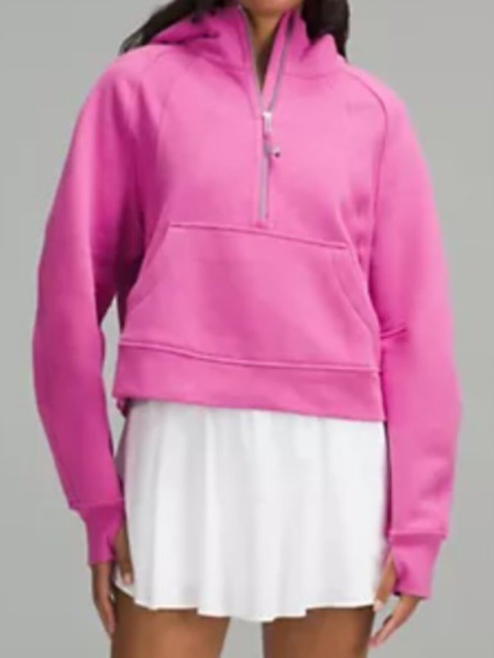 Women's Size XS/S Lululemon Scuba Oversized Half-Zip Hoodie, Pink, Like New!